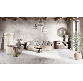 Bosley Lt. Brown Porpoise Round Occassional Table Set