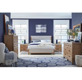 Foxrun Hollow Sierra Brown and White 5 Drawer Marble Top Chest