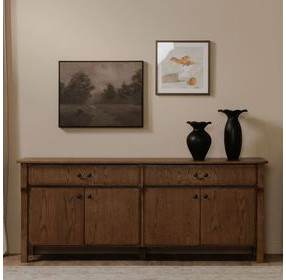Caroline Warm Brown 4 Door Sideboard