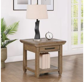 Riverdale Brown Rectangular End Table