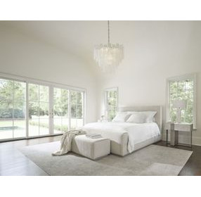 Tempo Beige Upholstered King Panel Bed