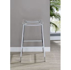 Zena Clear 30" Backless Barstool Set of 2