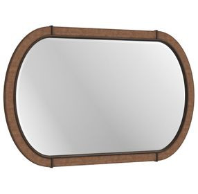 Verge Handcrafted Walnut Oval Mirror