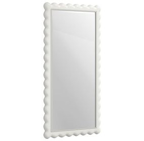 Haven Warm White Rectangle Floor Mirror