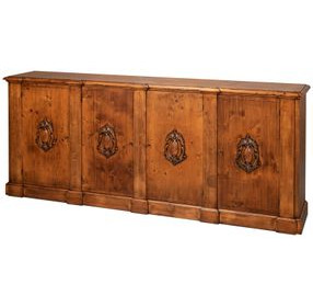Crested Noce Anticato 4 Door TV Stand