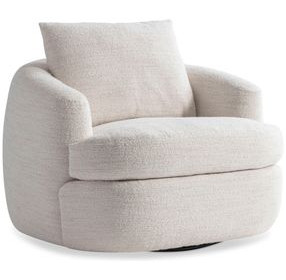 Jules Cream Upholstered Swivel Chair