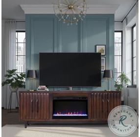 Radiance Rosewood 75" Fireplace TV Stand