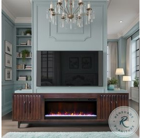 Radiance Rosewood 94" Fireplace TV Stand