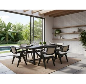 Raquel Black 84" Rectangular Dining Table