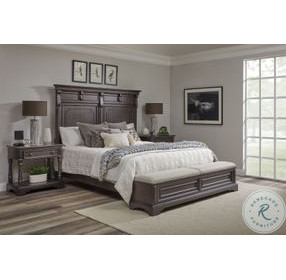 Hickory Creek Brown Velvet Panel Bedroom Set