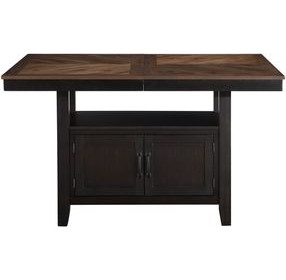 Bermuda Black Extendable Rectangular Counter Height Dining Room Set