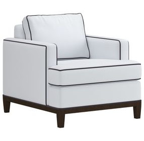 Artisan Upholstery Snow White Upholstered Everett Lounge Chair
