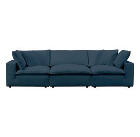 Cali Navy Performance Fabric Modular Sofa