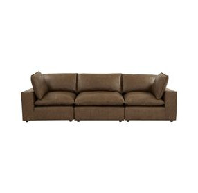 Cali Cognac Brown Leather Modular Sofa