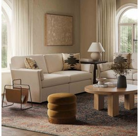 Catarina Cream Performance Fabric 73" Loveseat