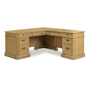 Winchester Natural Oak L-Shaped Home Office Set