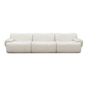 Zenith Cream Upcycled Fabric Modular Sofa