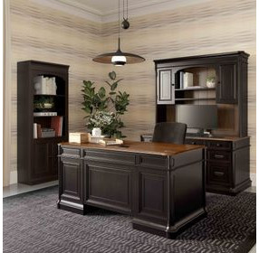 Roanoke Black 66" Executive Home Office Set