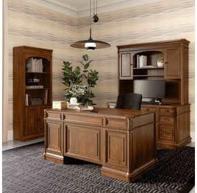 Roanoke Cherry 66" Executive Home Office Set