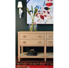 Richmond Cerused Oak 60" Console with 4 Drawers