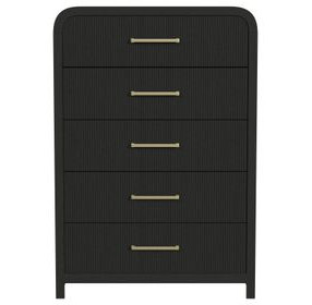 Woodridge Black 5 Drawer Chest
