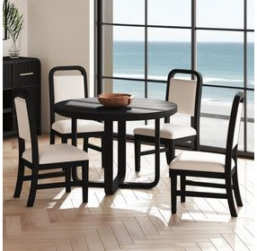 Woodridge Black 48" Round Dining Table
