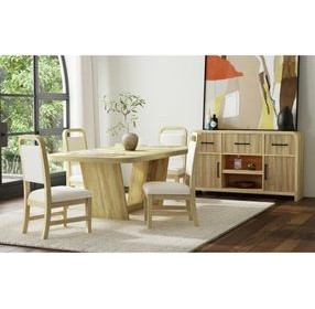 Woodridge White and Brown Upholstered Dining Side Chair Set of 2