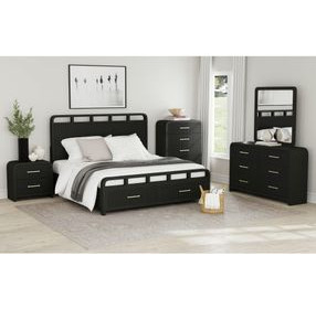 Woodridge Black King Storage Bed