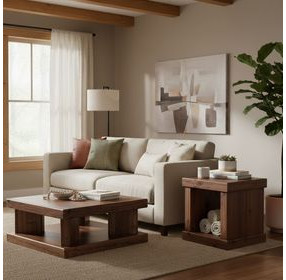 Sequoia Walnut Square End Table