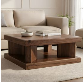 Sequoia Walnut Square Occassional Table Set