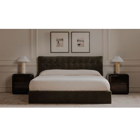 Sebastion Green King Upholstered Storage Platform Bed