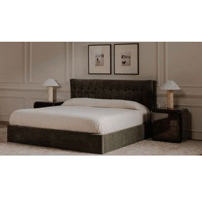 Sebastion Green Upholstered Storage Platform Bedroom Set