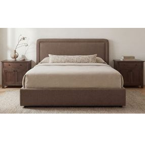 Simon Brown Upholstered Storage Platform Bedroom Set