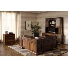 Roanoke Cherry L-Shaped Desk