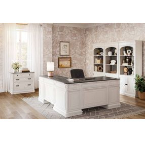 Roanoke White L-Shaped Desk