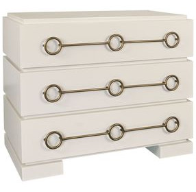 Roderick Antique White 3 Drawer Chest