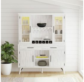 Westwood Rustic White 4 Door Buffet with LED