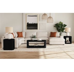 Camelot Black Square End Table