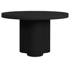 Camelot Black Round Dining Room Set