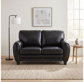 Rubin Black 62" Loveseat
