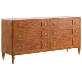 Boulevard Brown 6 Drawer Double Dresser