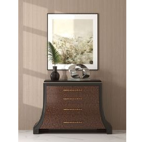 Eave Black and Brown 4 Drawer Accent Chest