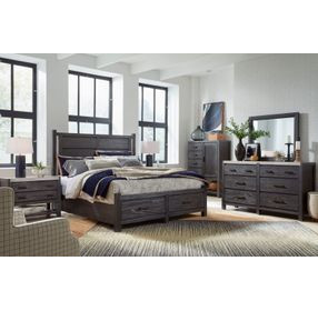 Plum Creek Ravenwood Black Queen Storage Panel Bed