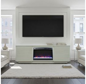 Stardust Sandstone 73" TV Stand with Fireplace
