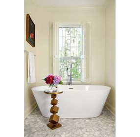 Salvador Gold Round Marble Top Side Table