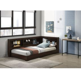 Santino Espresso Twin Bookcase Platform Bed