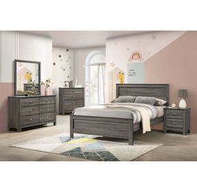 Santino Gray Full Panel Bed