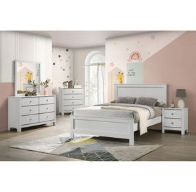 Santino White Full Panel Bed