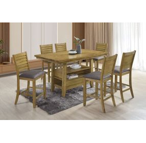 San Antonio Cocoa Brown Upholstered Counter Height Stool