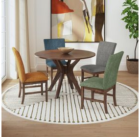 Veronica Walnut 45" Round Dining Table